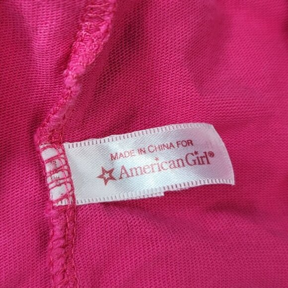 American Girl Atlanta Top Pink Short Sleeve Hook Loop Silver Star For 18" Dolls - Picture 5 of 5